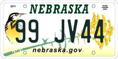 NE license plate 99JV44