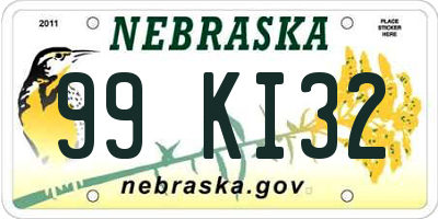 NE license plate 99KI32