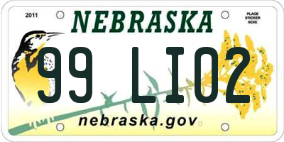 NE license plate 99LI02