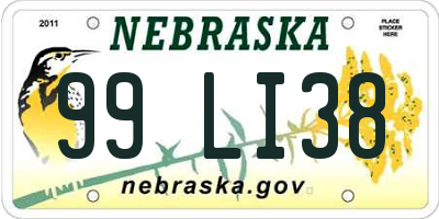 NE license plate 99LI38