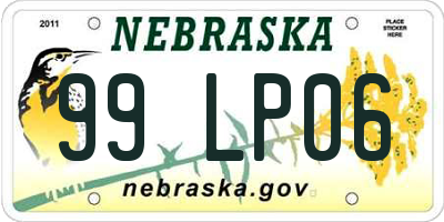 NE license plate 99LP06