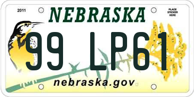 NE license plate 99LP61