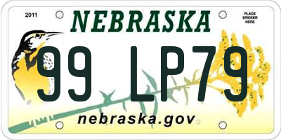 NE license plate 99LP79