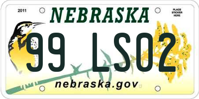 NE license plate 99LS02