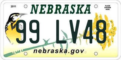 NE license plate 99LV48