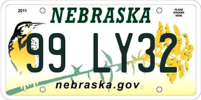 NE license plate 99LY32