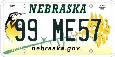 NE license plate 99ME57