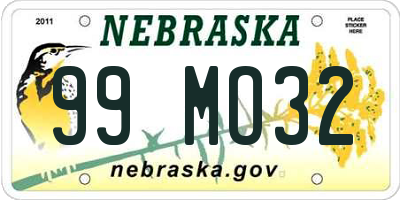 NE license plate 99MO32