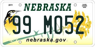 NE license plate 99MO52