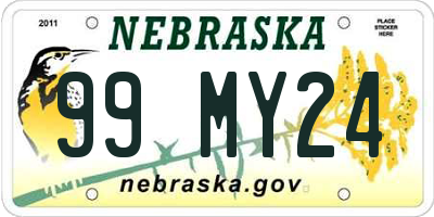 NE license plate 99MY24