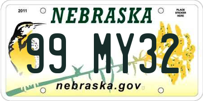 NE license plate 99MY32