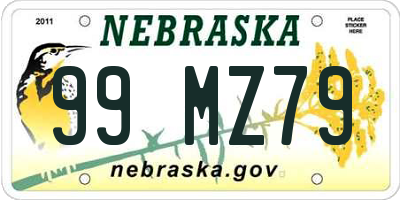 NE license plate 99MZ79