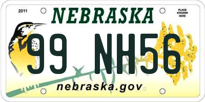 NE license plate 99NH56