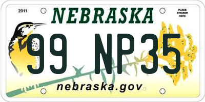 NE license plate 99NP35