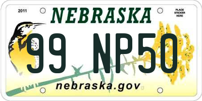 NE license plate 99NP50