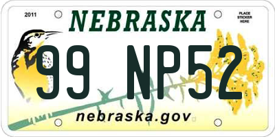 NE license plate 99NP52