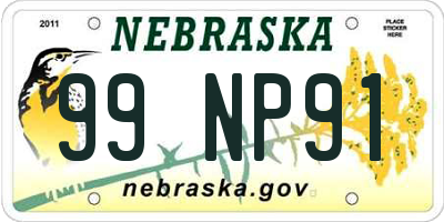 NE license plate 99NP91