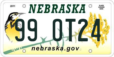 NE license plate 99OT24