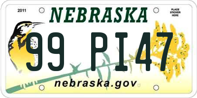 NE license plate 99PI47