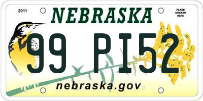 NE license plate 99PI52