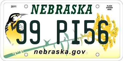 NE license plate 99PI56