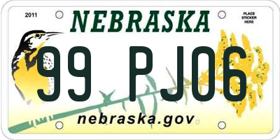 NE license plate 99PJ06