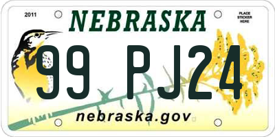 NE license plate 99PJ24