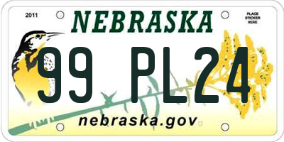 NE license plate 99PL24