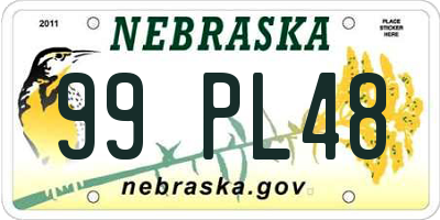 NE license plate 99PL48