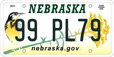 NE license plate 99PL79