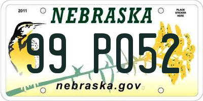 NE license plate 99PO52