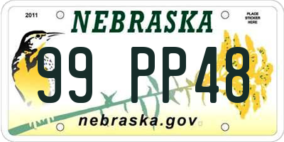 NE license plate 99PP48