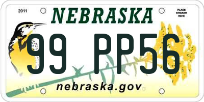 NE license plate 99PP56