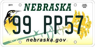 NE license plate 99PP57