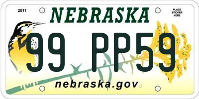 NE license plate 99PP59