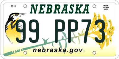 NE license plate 99PP73