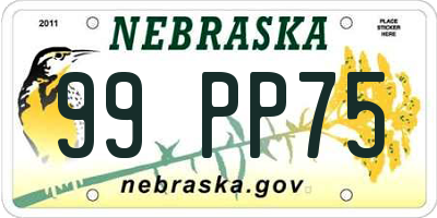 NE license plate 99PP75