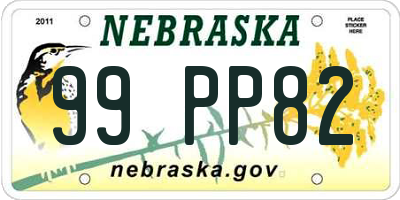 NE license plate 99PP82