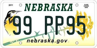 NE license plate 99PP95