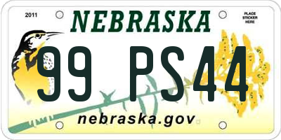 NE license plate 99PS44