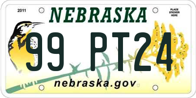 NE license plate 99PT24