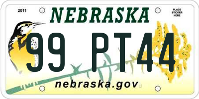 NE license plate 99PT44