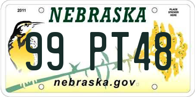 NE license plate 99PT48