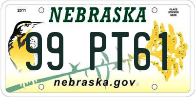 NE license plate 99PT61