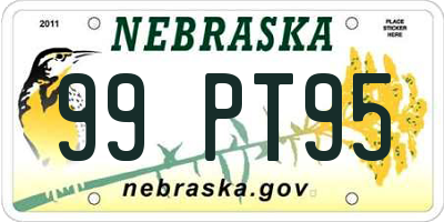 NE license plate 99PT95