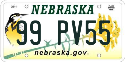 NE license plate 99PV55