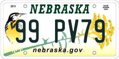 NE license plate 99PV79