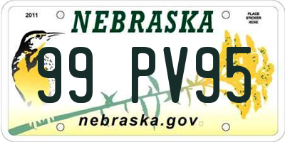 NE license plate 99PV95