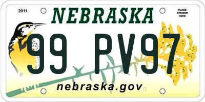 NE license plate 99PV97