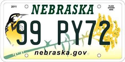 NE license plate 99PY72
